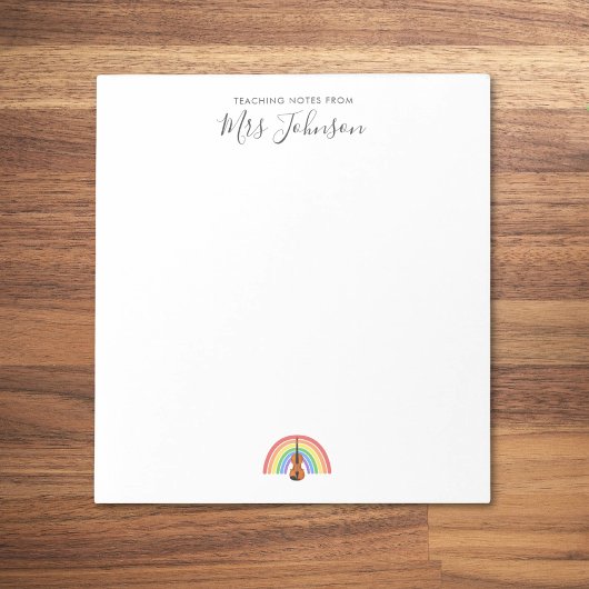 Viool leraar waardering regenboog muziek notitieblok
