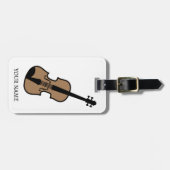 Viool logo travel bagagelabel voor koffer (Voorkant horizontaal)