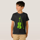 Viool - Martiaans groen T-shirt (Voorkant volledig)