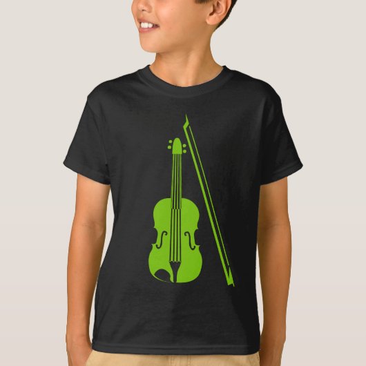 Viool - Martiaans groen T-shirt (Voorkant)