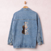 Viool met bloemen. denim jacket (Hangar)