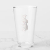 Viool met bloemen. glas (Achterkant)