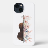Viool met bloemen. iPhone hoesje (Achterkant)