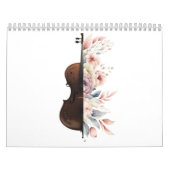 Viool met bloemen. kalender (Hoes)