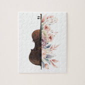 Viool met bloemen. legpuzzel (Verticaal)