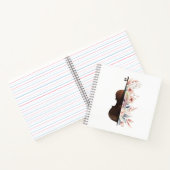 Viool met bloemen. notitieboek (Binnen)