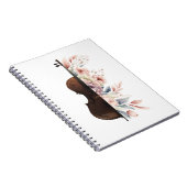 Viool met bloemen. notitieboek (Rechterzijde)