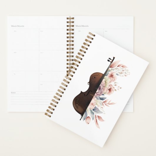 Viool met bloemen. planner (Display)