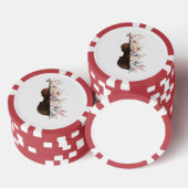Viool met bloemen. poker chips (Opstapeling)