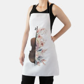 Viool met bloemen. schort (Insitu)