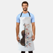 Viool met bloemen. schort (Gedragen)