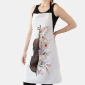 Viool met bloemen. schort (Insitu)