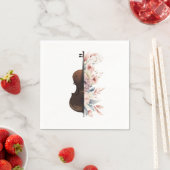 Viool met bloemen. servet (Insitu)