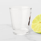 Viool met bloemen. shot glas (Links)