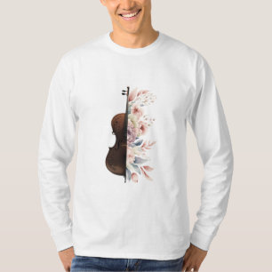 Viool met bloemen. t-shirt