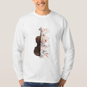 Viool met bloemen. t-shirt