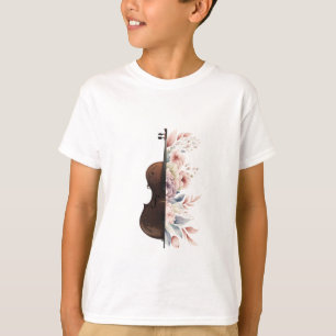 Viool met bloemen. t-shirt