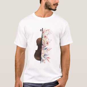 Viool met bloemen. t-shirt