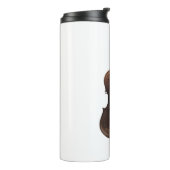 Viool met bloemen. thermosbeker (Gedraaid links)