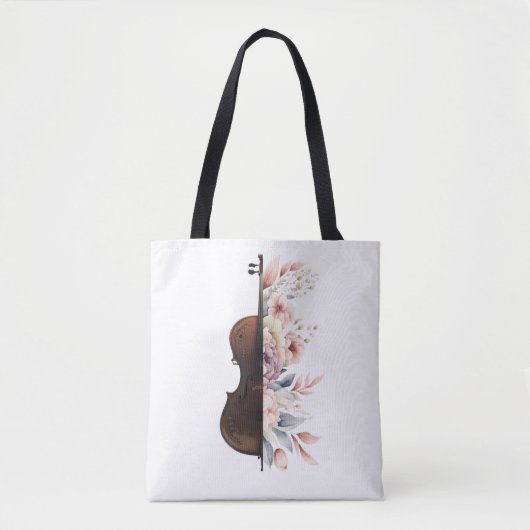 Viool met bloemen. tote bag (Voorkant)