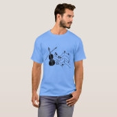 Viool met muzieknoten cadeau t-shirt (Voorkant volledig)