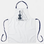 Viool minimale negatieve ruimte Moderne violist Schort (Voorkant)