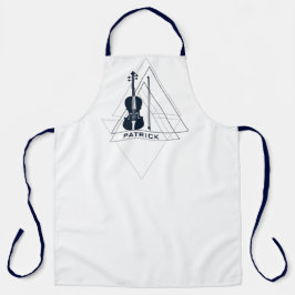 Viool minimale negatieve ruimte Moderne violist Schort