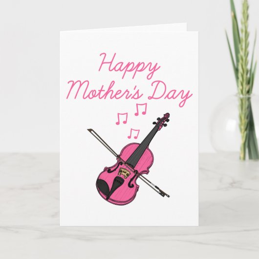 Viool Moederdag violist Bedankkaart (Voorkant)