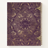 Viool Monogram Paars Betoverd Notitieboek (Achterkant)