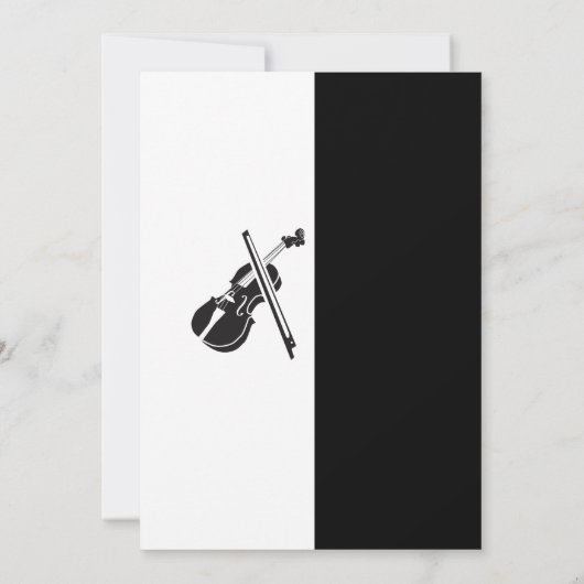 Viool Muziek Academie Elegante Moderne Overweging Kaart (Achterkant)