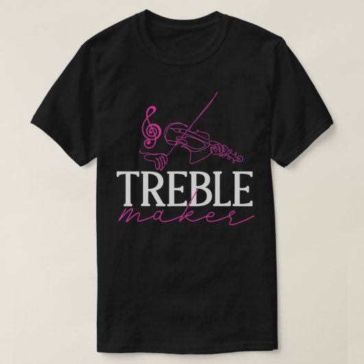 Viool muziek componisten Treble Maker T-shirt (Design voorkant)