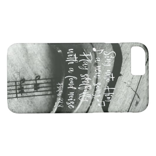 Viool, muziek met Psalmen Bijbelvers Case-Mate iPhone Case (Achterkant (Horizontaal))