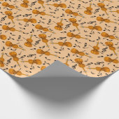 Viool Muziek Notitie Patroon Cadeaupapier (Hoek)