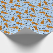 Viool Muziek Notitie Patroon Cadeaupapier (Hoek)