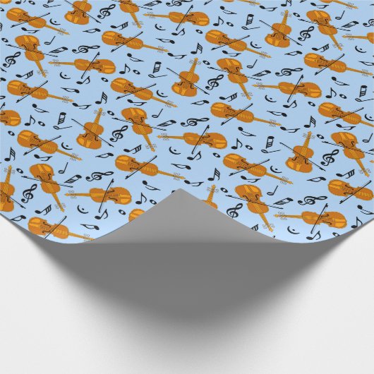 Viool Muziek Notitie Patroon Cadeaupapier (Hoek)