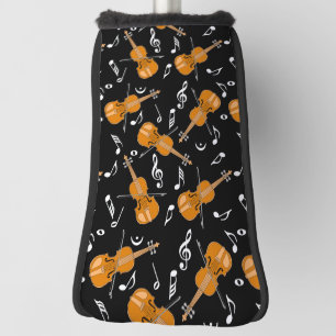 Viool Muziek Notitie Patroon Golfheadcover