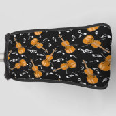 Viool Muziek Notitie Patroon Golfheadcover (Voorkant)