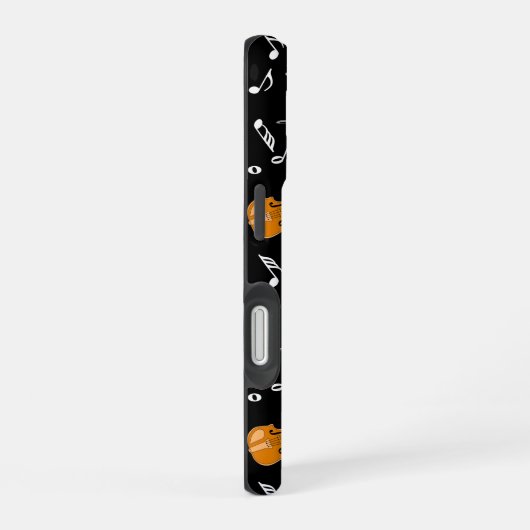 Viool Muziek Notitie Patroon iPhone 16 Hoesje (Rechterkant)