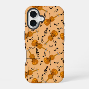Viool Muziek Notitie Patroon iPhone 16 Hoesje