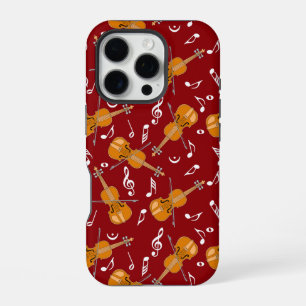 Viool Muziek Notitie Patroon iPhone 16 Pro Hoesje