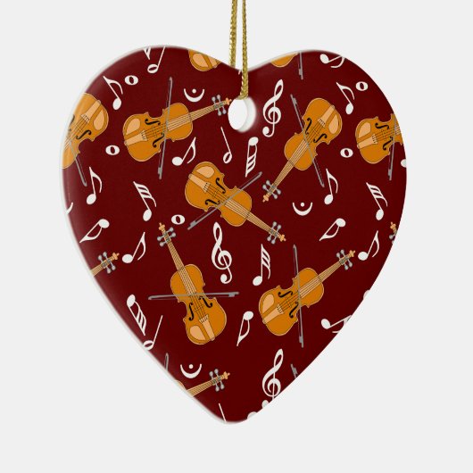 Viool Muziek Notitie Patroon Keramisch Ornament (Rechts)