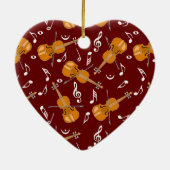 Viool Muziek Notitie Patroon Keramisch Ornament (Achterkant)