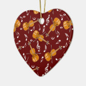 Viool Muziek Notitie Patroon Keramisch Ornament (Links)