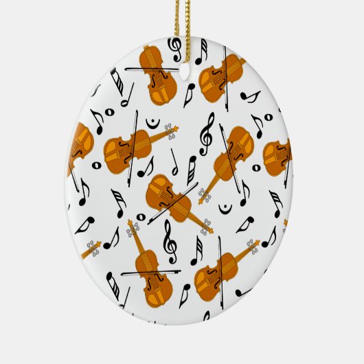 Viool Muziek Notitie Patroon Keramisch Ornament (Rechts)