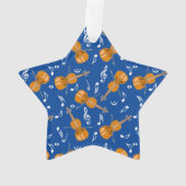 Viool Muziek Notitie Patroon Ornament (achterkant)