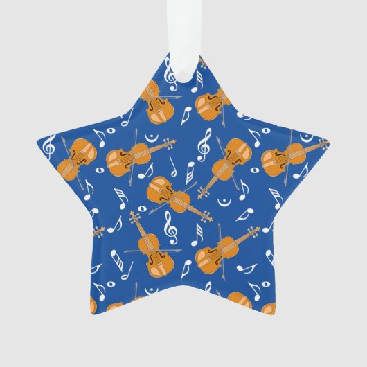 Viool Muziek Notitie Patroon Ornament (voorkant)