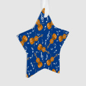 Viool Muziek Notitie Patroon Ornament (voorkant)