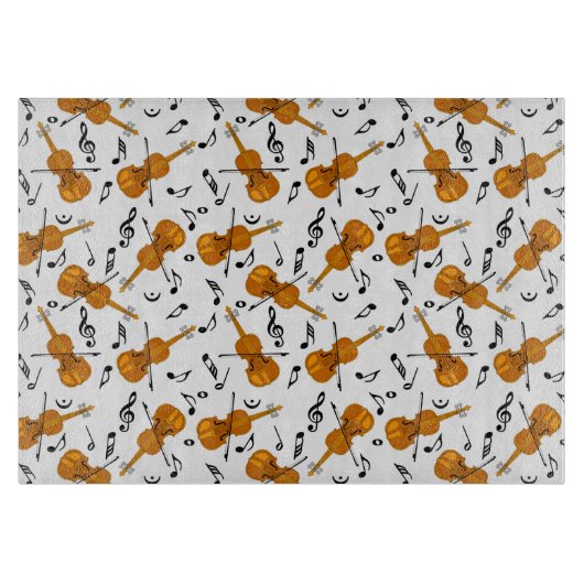 Viool Muziek Notitie Patroon Snijplank (Voorkant)
