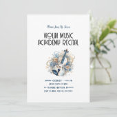 Viool Muziekacademie Speciale jaarlijkse overwegin Kaart (Staand voorkant)