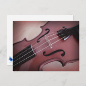 Viool muziekinstrument foto briefkaart (Voorkant / Achterkant)